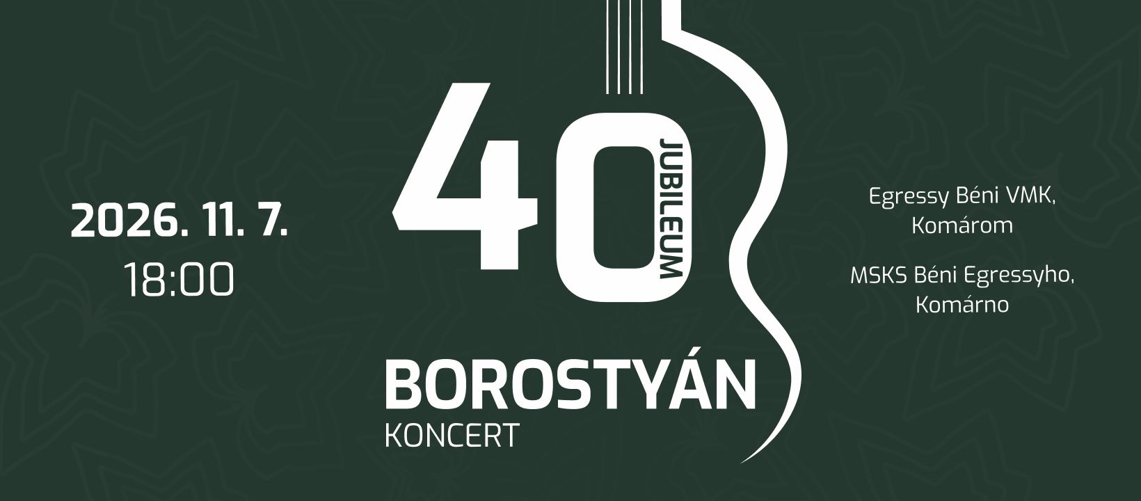 40 éves a Borostyán együttes - jubileumi koncertünk Komáromban
